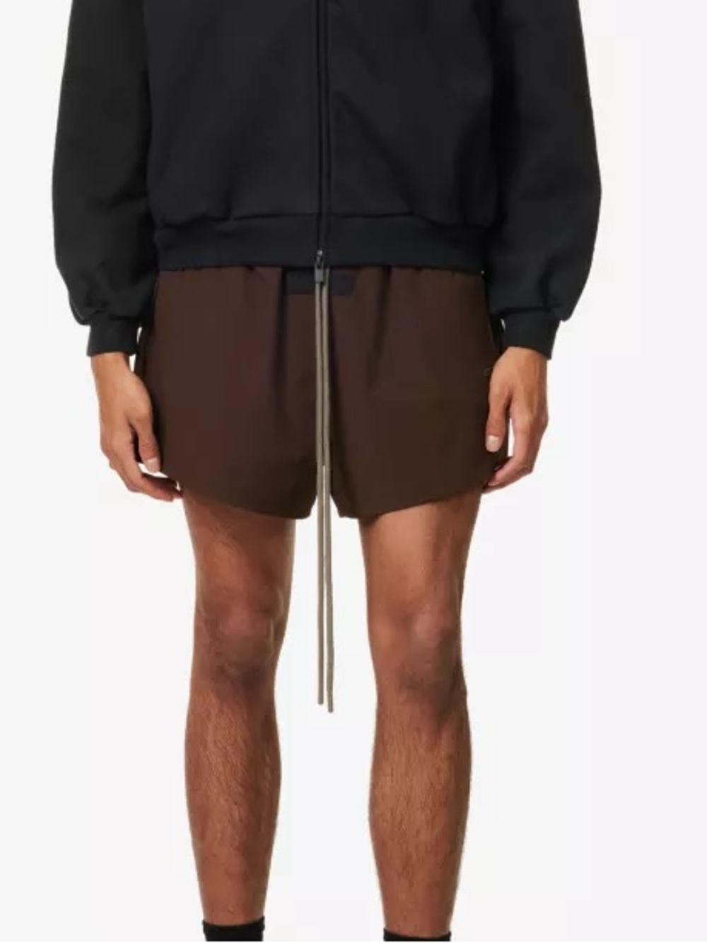 Fear of God Essentials Nylon Volley Shorts Wood Brown XS NWT